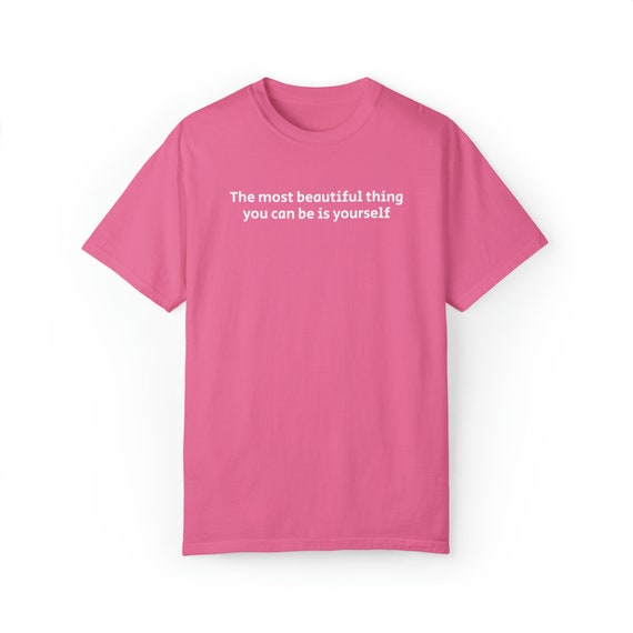 Adult Tee Most Beautiful Thing You Can Be Barbie Quote Comfortable Cotton T shirt Etsy