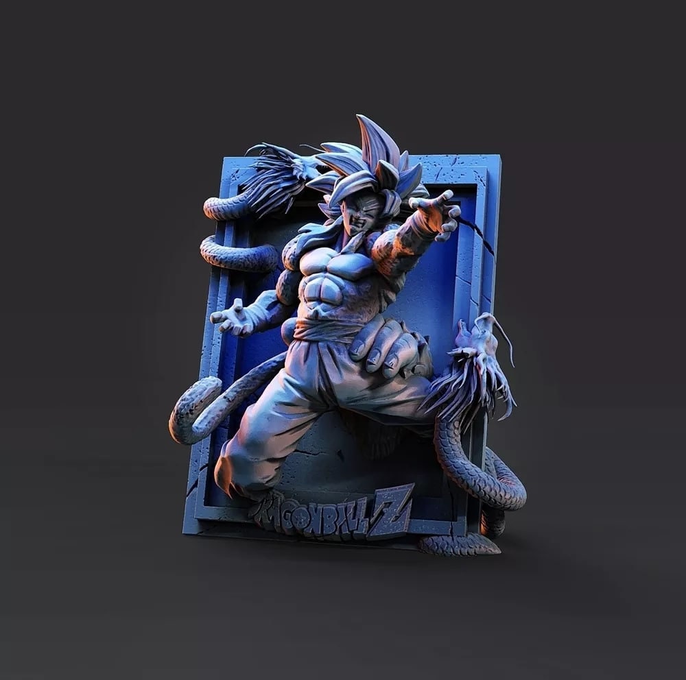 STL file Son Goku Super Saiyan Dragon Ball 🐉・Model to download