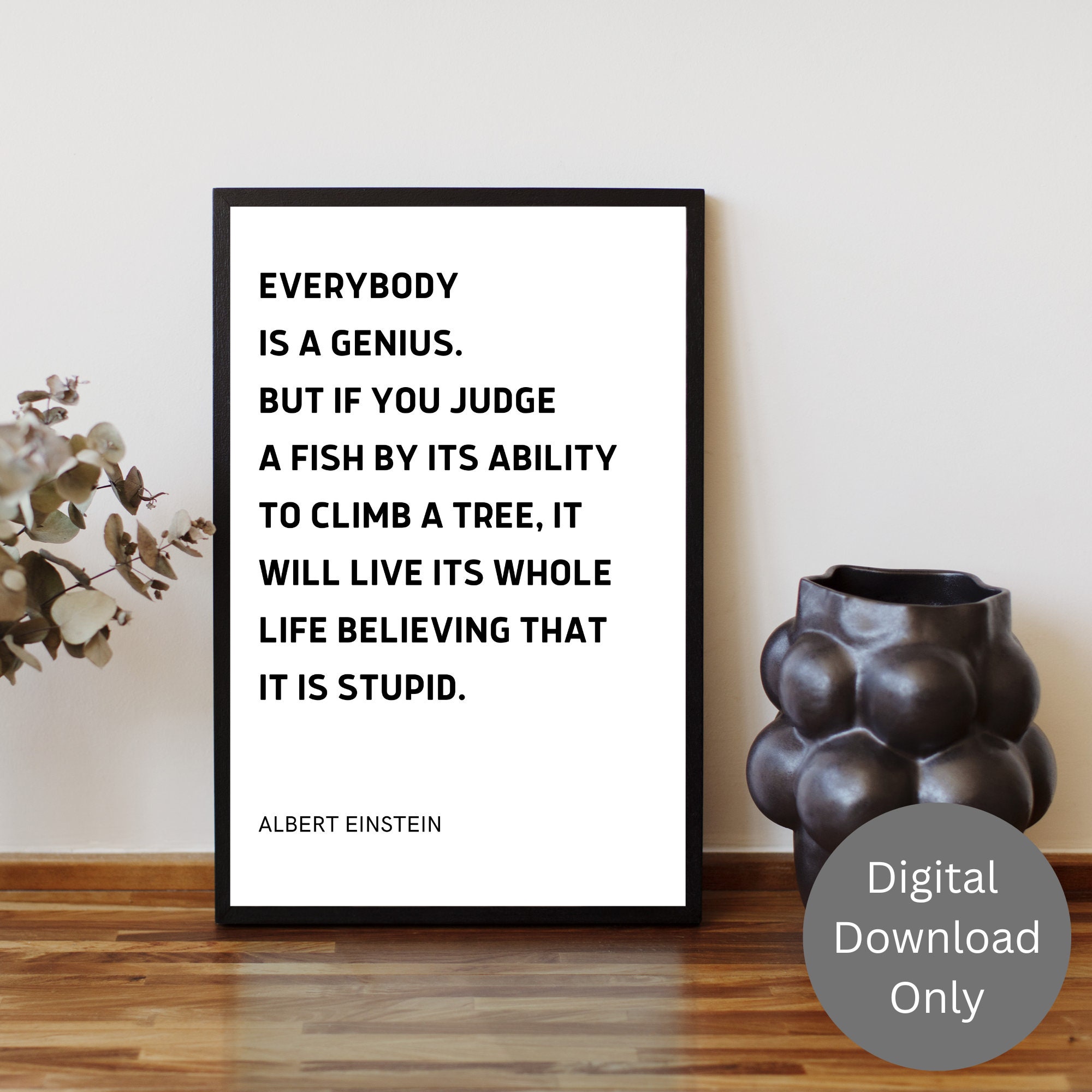 Inspirational Albert Einstein Quote - Etsy, image size:2000x2000