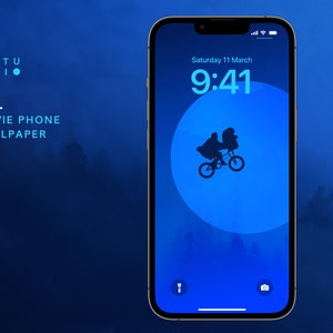 Phone Wallpaper, Digital Art, Iconic Movie, E.T., Movie Wallpaper