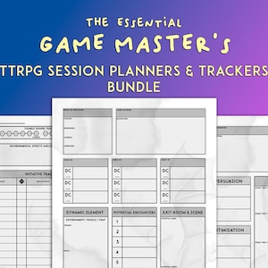 The Essential Game Master's TTRPG Session Planner & Trackers Bundle