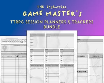 The Essential Game Master's TTRPG Session Planners & Trackers Bundle