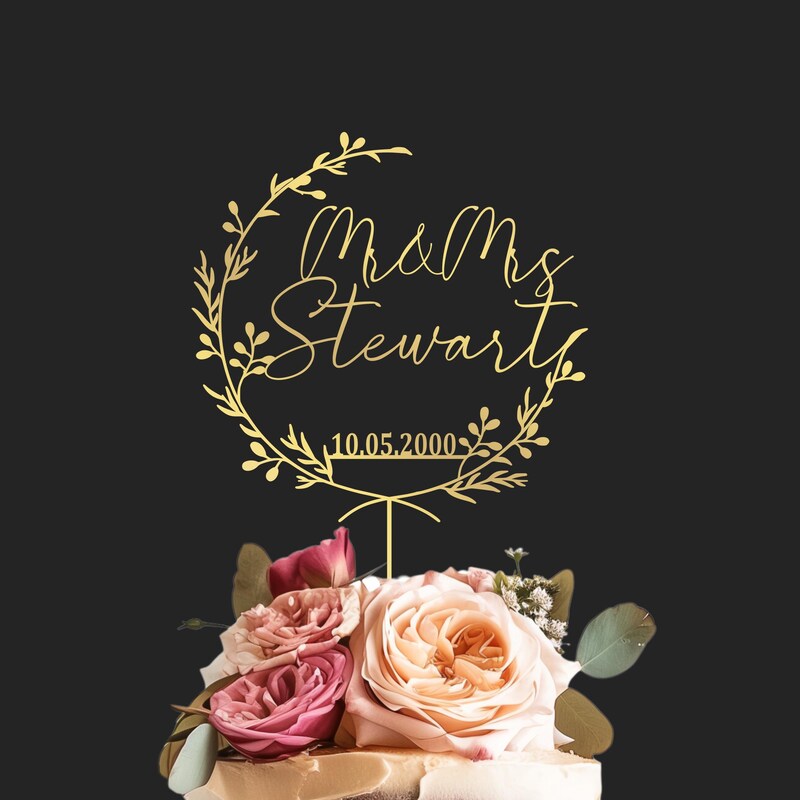 Floral Cake Topper - Etsy