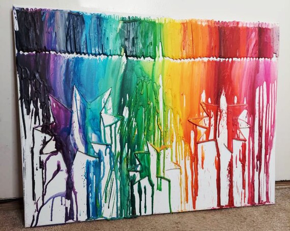 Crayon Drip Stars - Etsy