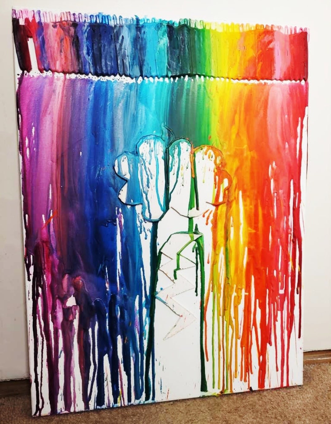 Crayon Drip Cloud and Lightning Etsy