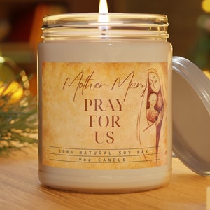 Mother Mary, Catholic candle, catholic home decor, Mother Mary art, Prayer candle, Catholic blessing, the Madonna, Hail Mary, Rosary gift
