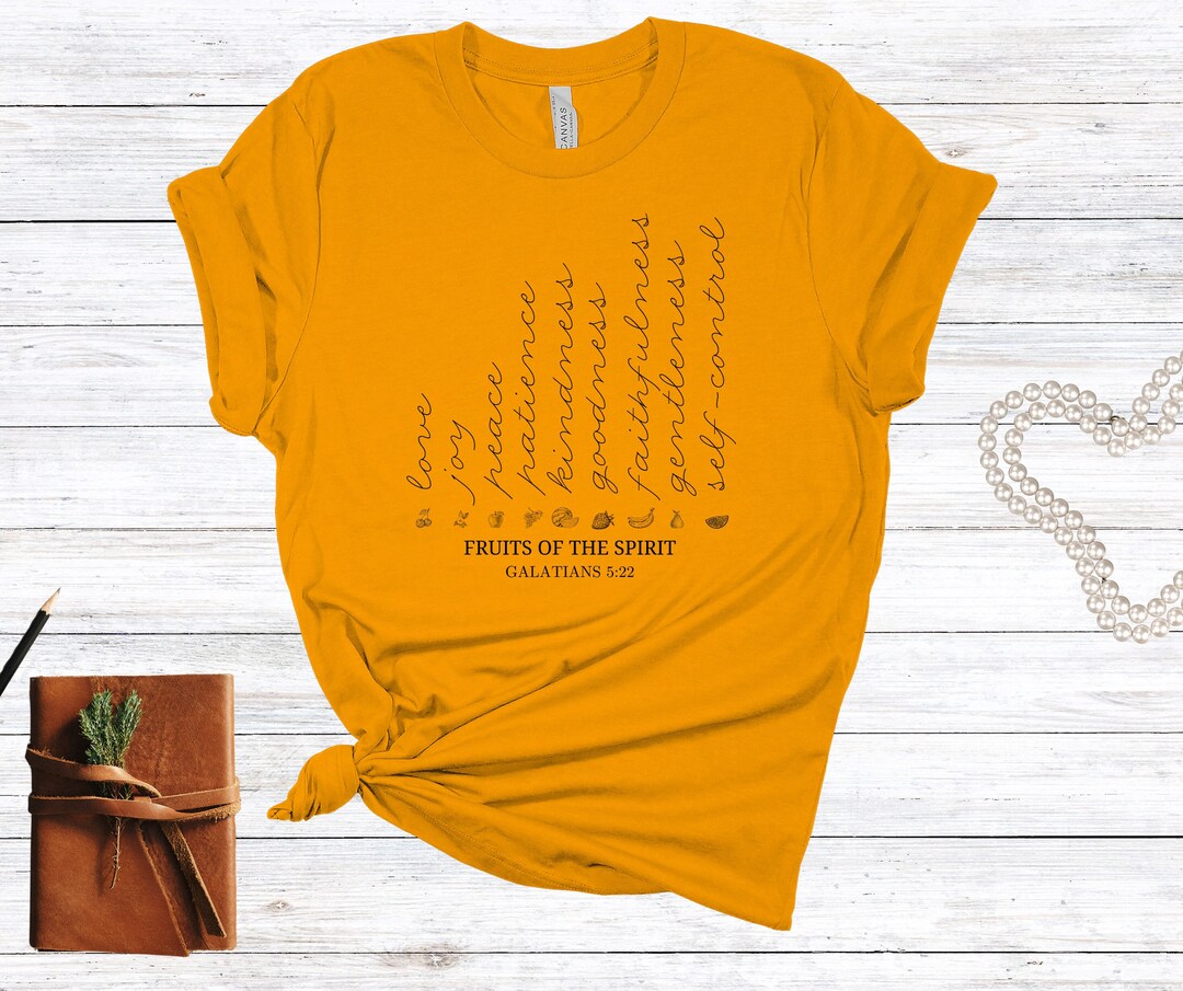 Fruits of the Spirit Tshirt Galatians Shirt Bible Verse Tee Christian ...