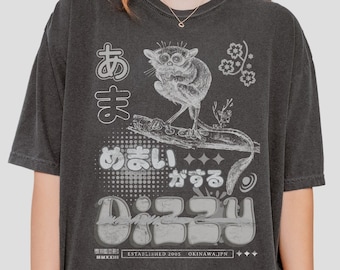 Streetwear Japanese T Shirt Japan Harajuku T-shirt Cyberpunk Vintage  Streetstyle Unisex Tee Oversized Y2K Clothing