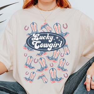 Vintage Cowgirl Boots Graphic Tee: Western Concert T-Shirt