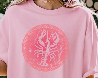 Hummer-T-Shirt: Komfortfarben Küstenfischer-T-Shirt