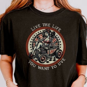 Rockabilly T shirt Vintage Hot Rod Tee Rocker 1950s T-shirt Psychobilly Pinup Unisex Shirt