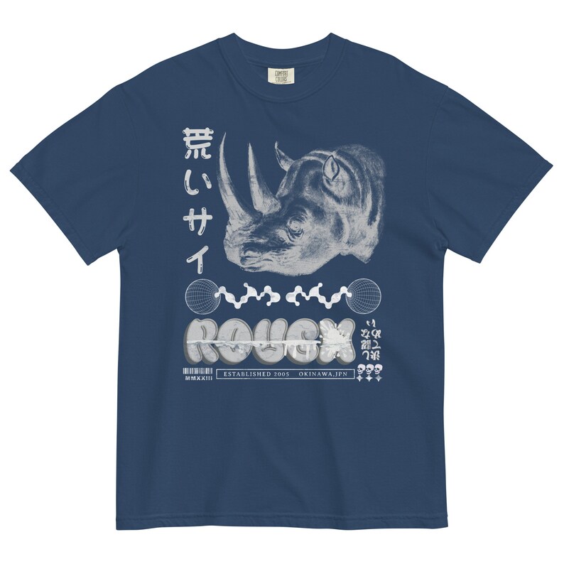Streetwear Japanese Vintage Rhino t-shirt