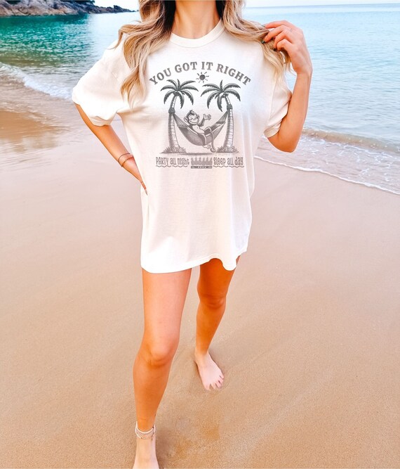 Beach Tropical Summer T-shirt Comfort Colors Monkey Shirt Vintage 