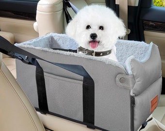 Travelpaws 2-In-1 Dog Car Seat Console Carrier, Dog Car Seats for Small Dogs, Dog Car Seat Console