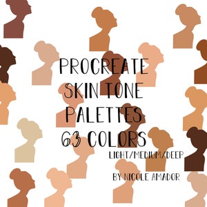 Makeup Artist Skin Tone Palettes for Procreate (light/medium/deep)