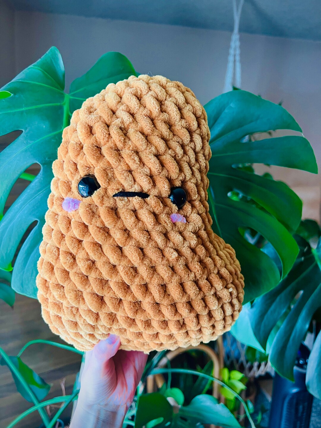Crochet Jumbo Chicken Nugget Plushie Amigurumi Emotional Etsy