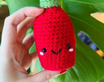 Crochet Sriracha Catnip Toy Amigurumi