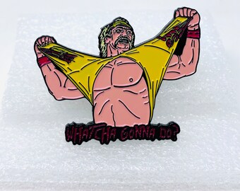 Pin de esmalte de lucha libre Hulk Hogan WF