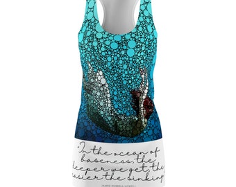 Philosophy Quote James Russell Lowell Digital Art Women's Cut & Sew Racerback Dress