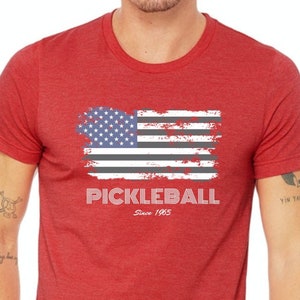 Unisex American Flag Pickleball Since 1965 Premium T-Shirt Super Cute Funny Dope Cool Gift Best Beautiful Pretty Shirt Super