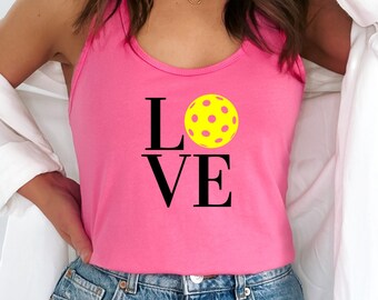 LOVE Pickleball Women&#39;s Ideal Racerback Tank Top Super Cute Top Women Beautiful Pretty Unique Design Gift Super Tank Top