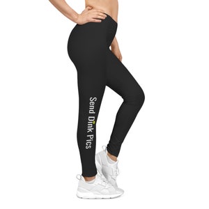 Send Dink Pics Women&#39;s Casual Funny Pickleball Leggings Yoga Pants Cute Pickleball Gift Spandex Polyester Drop Shot District
