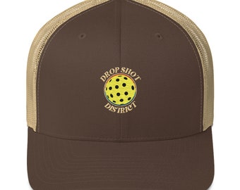 Gorra de camionero Drop Shot District Pickleball - Malla bordada en la parte trasera