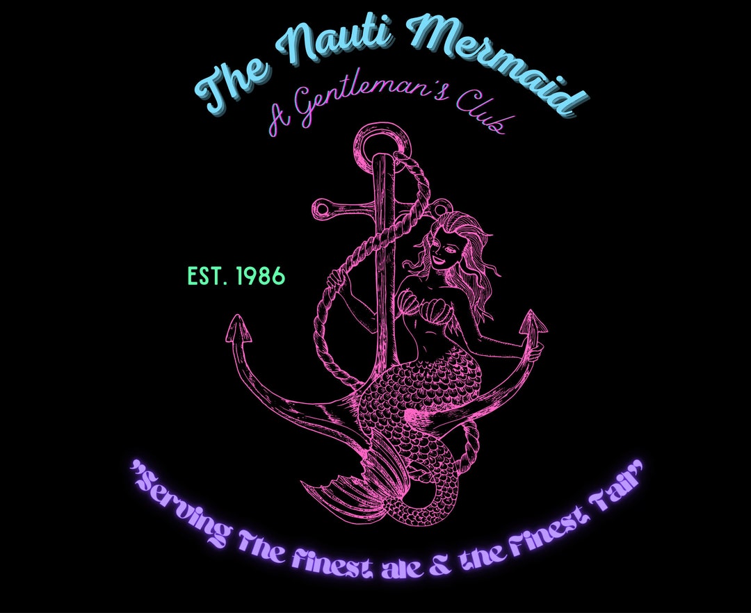 Nauti Mermaid A Gentleman's Club Digital Download PNG File Etsy