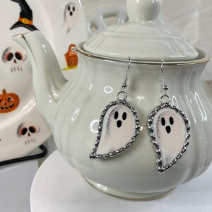 Wicked! Broken China Ghost Earrings