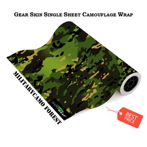 Premium Vinyl Camo Wrap Roll Sheet 3M Matt Adhesive 7,8x39in MILITARYCAMO FOREST