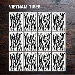 CAMO Stensils Set High Heat Duracoat Vinyl Paint cerakote gunkote vietnam tiger2