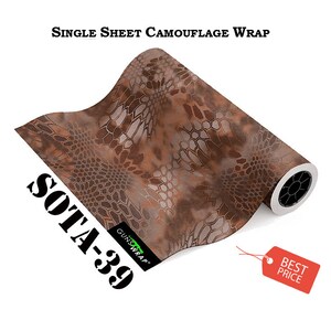 Premium Camouflage Vinyl Camo Wrap Skin Roll Sheet 3M Matt Adhesive 7,8x39in Made in USA SOTA-39