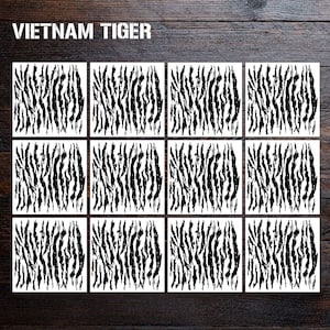CAMO Stensils Set High Heat Duracoat Vinyl Paint cerakote vietnam tiger