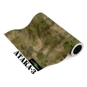 Camo Wrap Roll Premium Vinyl  Sheet 3M Matt Adhesive 7,8x39in ATAKA-3