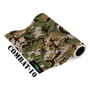 Camo Wrap Rolle Premium Vinylfolie 3M Matt Klebstoff 20x30cm COMBAT-10