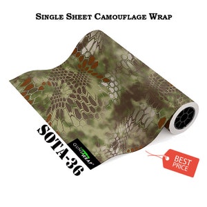 Camouflage Wrap Camo Skin Roll Sheet 3M Premium Vinyl Matt Adhesive 7,8x39in SOTA-36