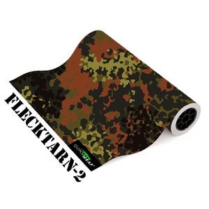 Camo Wrap Roll Premium Vinyl  Sheet 3M Matt Adhesive 7,8x39in FLECKTARN-2