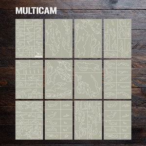 CAMO Stensils Set High Heat Duracoat Vinyl multicam ocp