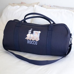 Children Personalised Bag /Duffle Bag/Children Gifts/Monogrammed Weekender Bags/Baby Bag/Hospital Bag /Personalized Gift/ Length 57cm LARGE Navy