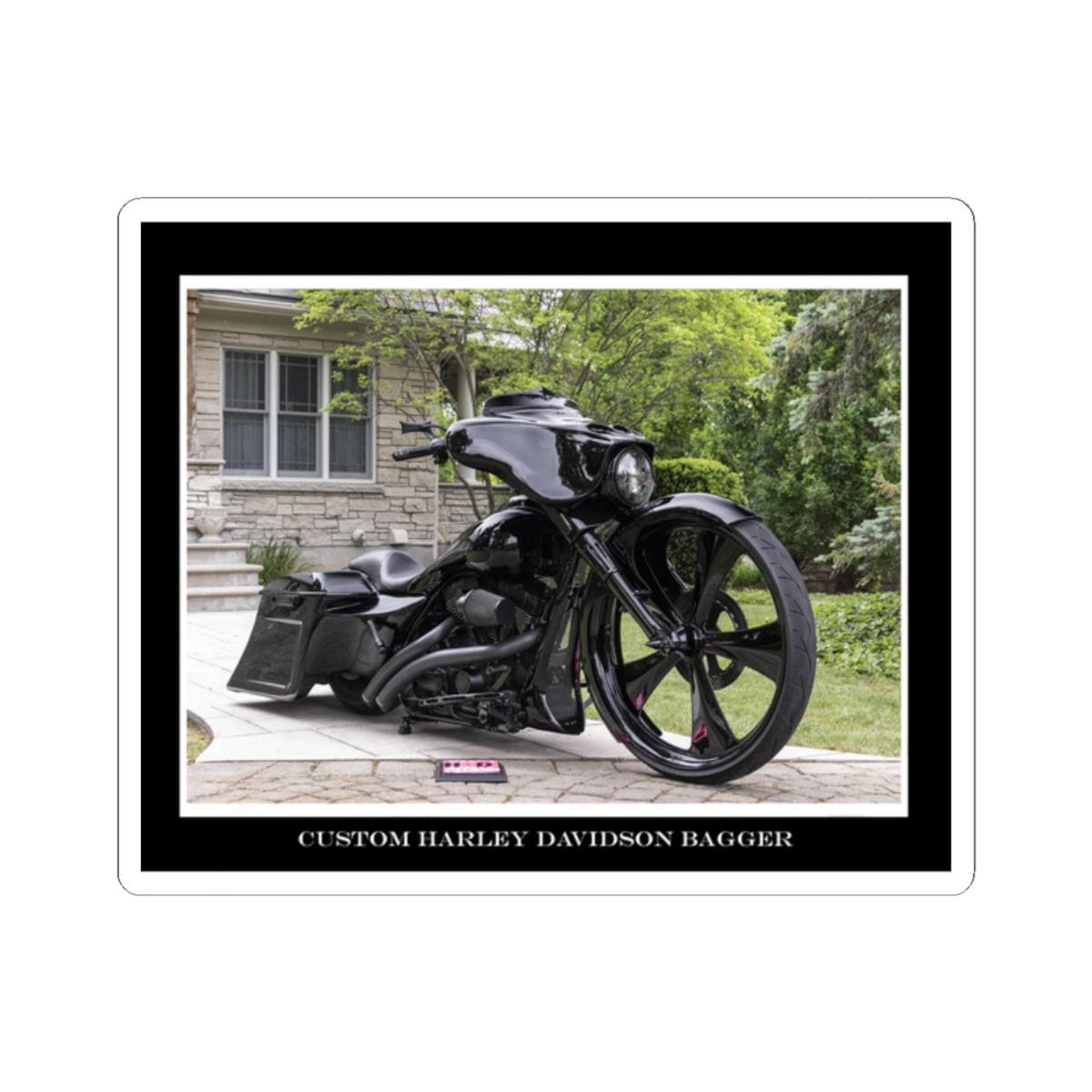 Custom Harley Davidson Bagger Sticker | Kiss-cut Motorcycle Decal - Etsy