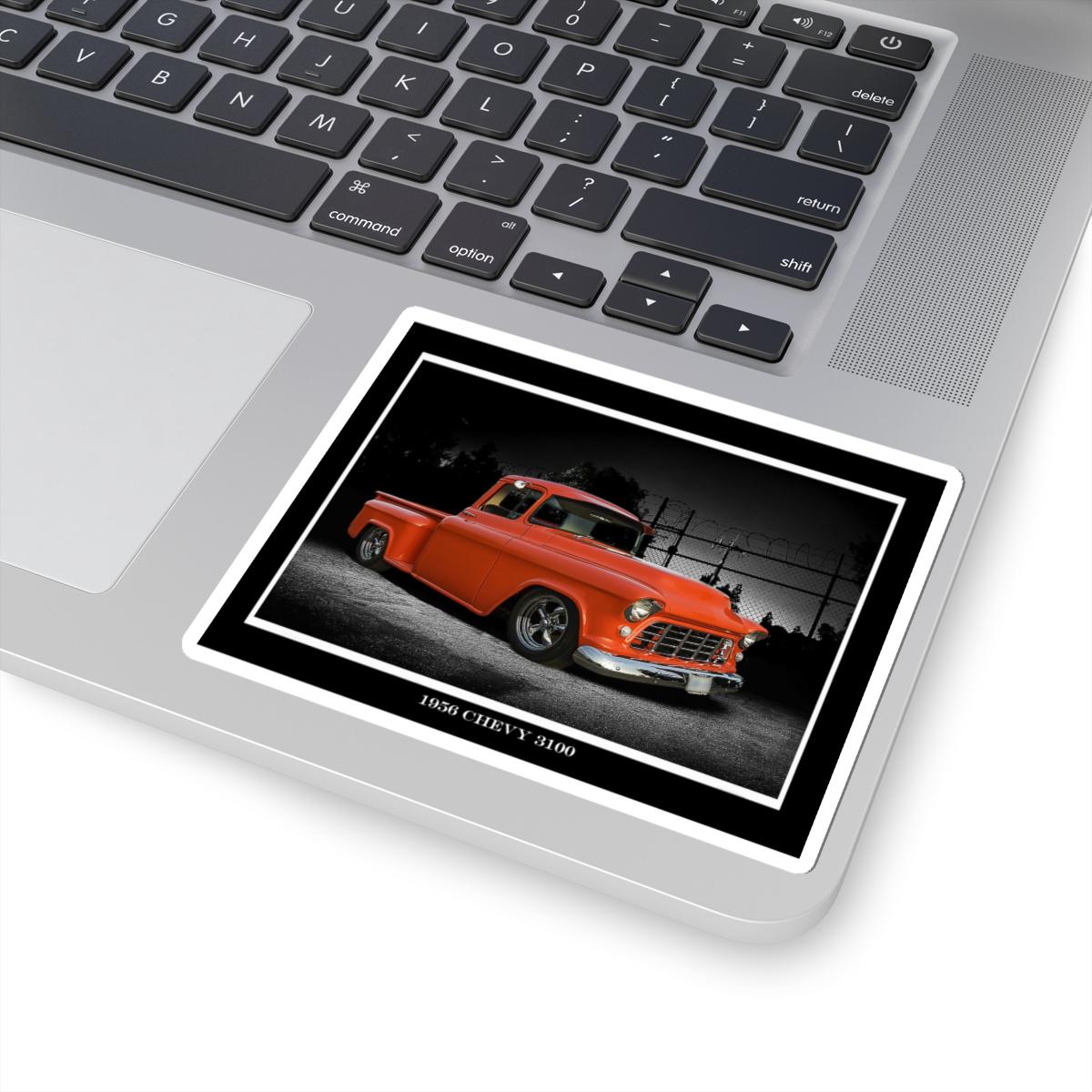 1956 Chevy 3100 Truck Kiss-cut Sticker | Classic Orange Pickup - Etsy