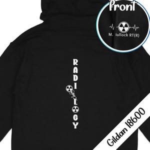 Radiology Hoodies, Full Zip Imaging Department Rad Tech, Xray Tech Gifts, Medical Professional, Radiology Symbol, Heartbeat