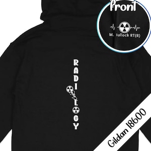 Hoodies met ritssluiting radiologisch technoloog, radiologietechnologie cadeau-ideeën, RT(R), cadeau student radiologie, Rad Tech Apparel, Xray-hoodies