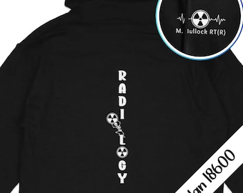 Felpe con cappuccio per tecnici di radiologia, idee regalo per tecnici di radiologia, RT(R), regalo per studenti di radiologia, abbigliamento per tecnici di radiologia, felpe con cappuccio per raggi X