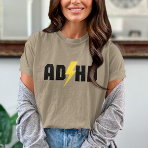 ADHD-bliksemschicht grafisch sweatshirt, uniek sweatshirt, leuk ADHD-shirt voor alle leeftijden, opvallende ADHD-kleding, statement-sweater