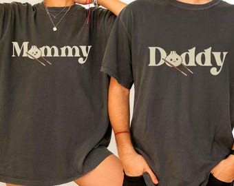 Camisetas de dumplings para mamá y papá, camisetas a juego para padres, bonito conjunto familiar, camiseta para mamá y papá amantes de la comida asiática.