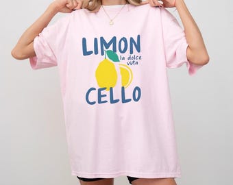 Limoncello Shirt, La Dolce Vita Tee, Lemon Graphic Shirt, Italian Summer Vibes, Cute Fruit Shirt, Retro Lemon Tee, Gift for Foodie