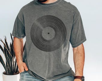 Retro Vinyl Record Shirt, Vintage Music Lover Tee, Classic Rock Band T-Shirt, DJ Turntable Graphic, 70s 80s 90s Music Aesthetic Tee