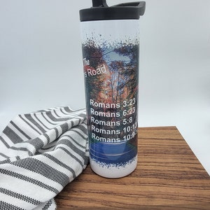 Christlicher Becher, Take the Romans Road, 20 oz Duo Becher Becher, Geschenk für Papa, Geschenk für Mama, christliche Affirmation