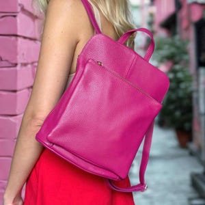 Leder Italienische Umhängetasche, Große robuste Ledertasche, klassische Frauentasche mit langen Griffen, stilvolle große Tasche mit Griffgeschenk